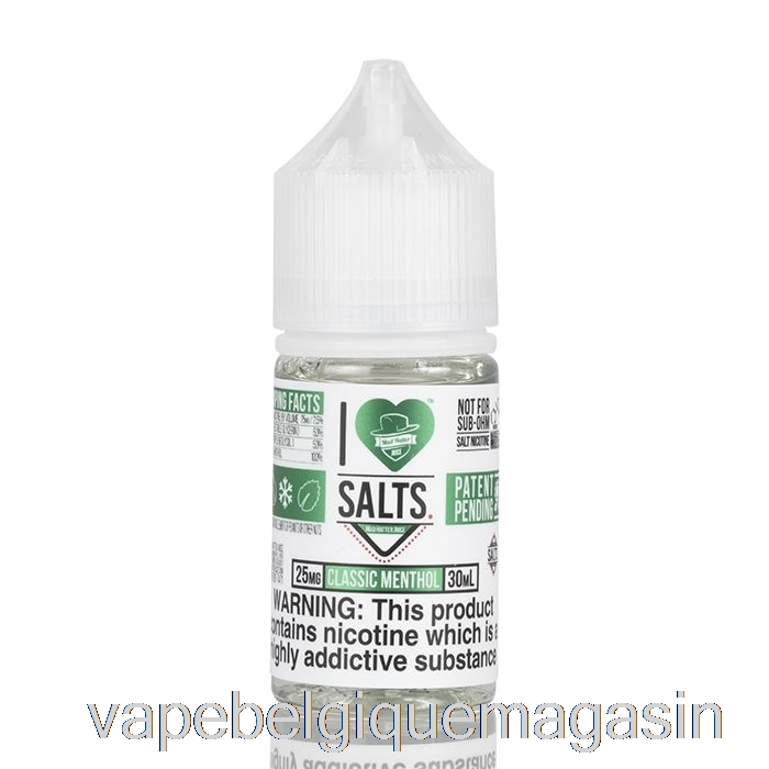 Vape Shop Bruxelles Classic Menthol - J'aime Les Sels - 30ml 50mg